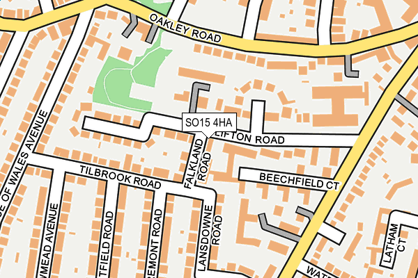 SO15 4HA map - OS OpenMap – Local (Ordnance Survey)