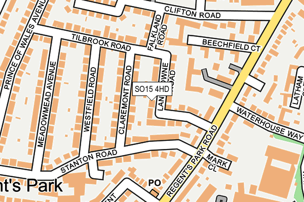 SO15 4HD map - OS OpenMap – Local (Ordnance Survey)