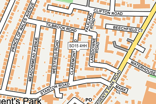 SO15 4HH map - OS OpenMap – Local (Ordnance Survey)