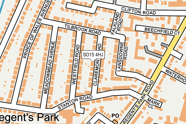 SO15 4HJ map - OS OpenMap – Local (Ordnance Survey)