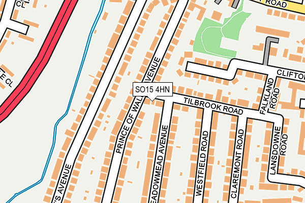 SO15 4HN map - OS OpenMap – Local (Ordnance Survey)