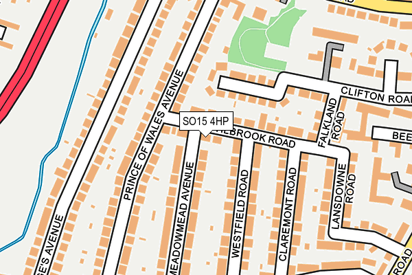 SO15 4HP map - OS OpenMap – Local (Ordnance Survey)