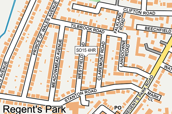 SO15 4HR map - OS OpenMap – Local (Ordnance Survey)