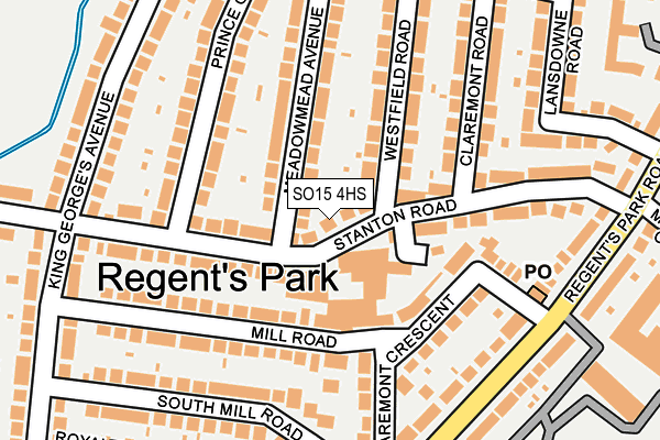 SO15 4HS map - OS OpenMap – Local (Ordnance Survey)