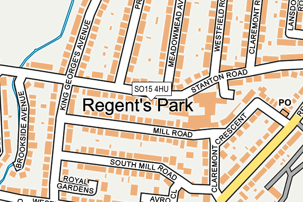 SO15 4HU map - OS OpenMap – Local (Ordnance Survey)