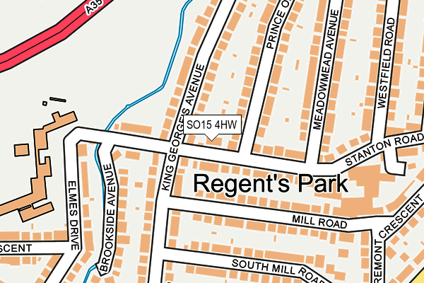 SO15 4HW map - OS OpenMap – Local (Ordnance Survey)