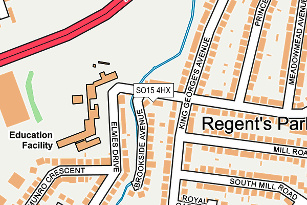 SO15 4HX map - OS OpenMap – Local (Ordnance Survey)