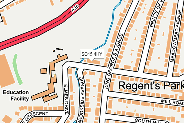 SO15 4HY map - OS OpenMap – Local (Ordnance Survey)