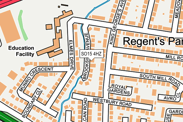 SO15 4HZ map - OS OpenMap – Local (Ordnance Survey)