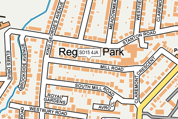 SO15 4JA map - OS OpenMap – Local (Ordnance Survey)