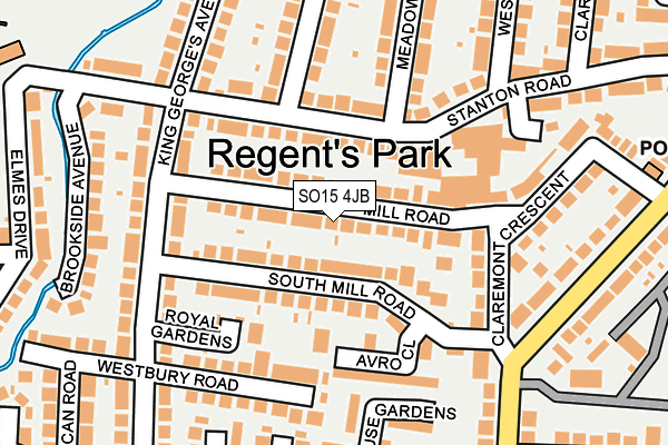 SO15 4JB map - OS OpenMap – Local (Ordnance Survey)