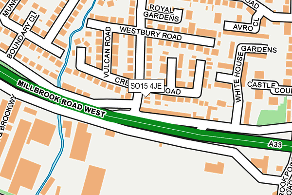 SO15 4JE map - OS OpenMap – Local (Ordnance Survey)