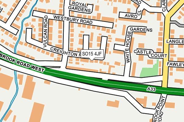 SO15 4JF map - OS OpenMap – Local (Ordnance Survey)