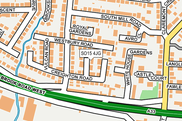 SO15 4JG map - OS OpenMap – Local (Ordnance Survey)