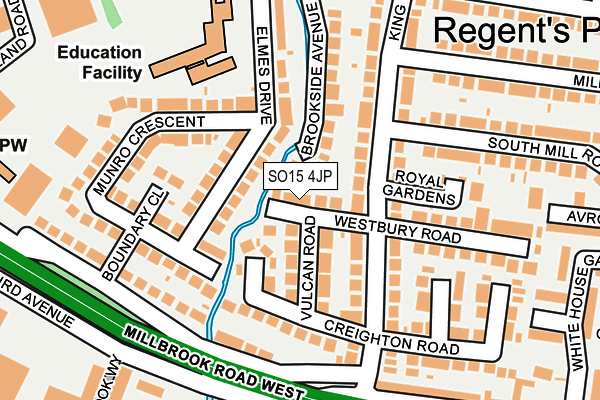 SO15 4JP map - OS OpenMap – Local (Ordnance Survey)