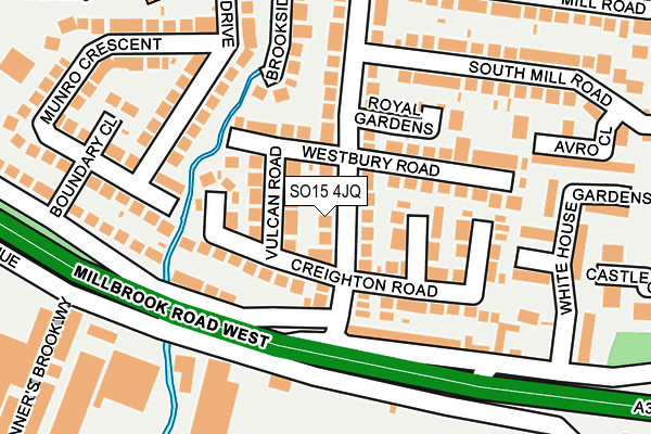 SO15 4JQ map - OS OpenMap – Local (Ordnance Survey)