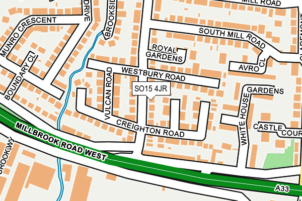 SO15 4JR map - OS OpenMap – Local (Ordnance Survey)