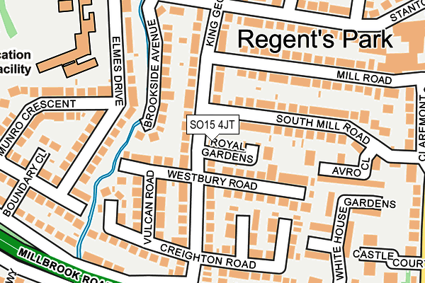 SO15 4JT map - OS OpenMap – Local (Ordnance Survey)