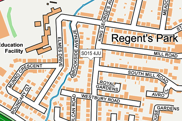 SO15 4JU map - OS OpenMap – Local (Ordnance Survey)