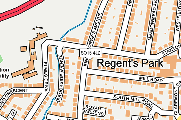 SO15 4JZ map - OS OpenMap – Local (Ordnance Survey)