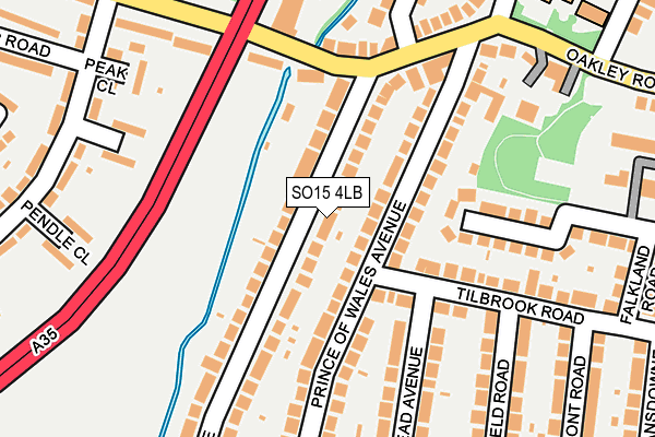 SO15 4LB map - OS OpenMap – Local (Ordnance Survey)