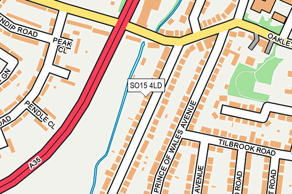 SO15 4LD map - OS OpenMap – Local (Ordnance Survey)