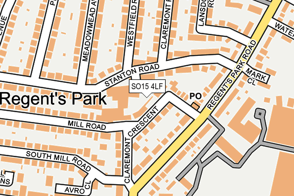 SO15 4LF map - OS OpenMap – Local (Ordnance Survey)