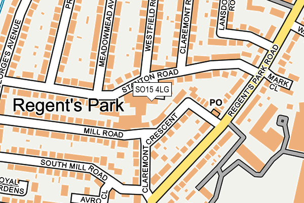 SO15 4LG map - OS OpenMap – Local (Ordnance Survey)