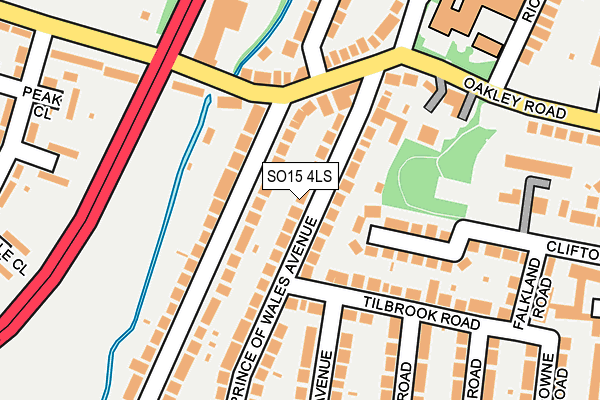 SO15 4LS map - OS OpenMap – Local (Ordnance Survey)