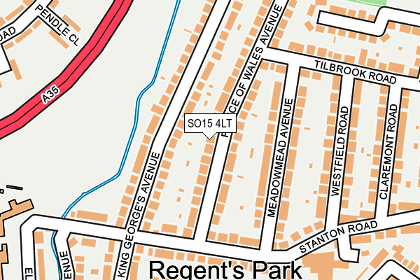 SO15 4LT map - OS OpenMap – Local (Ordnance Survey)