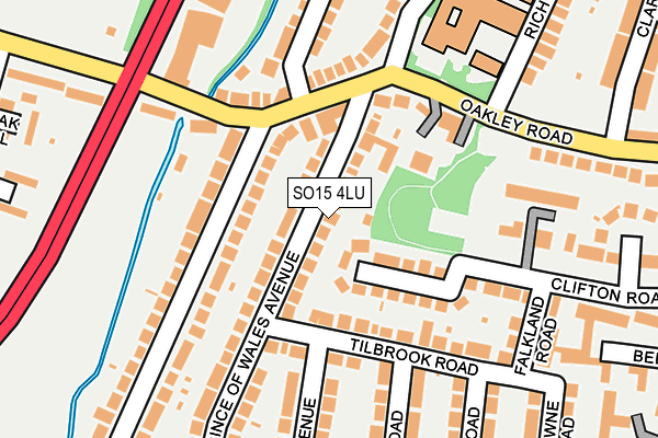 SO15 4LU map - OS OpenMap – Local (Ordnance Survey)