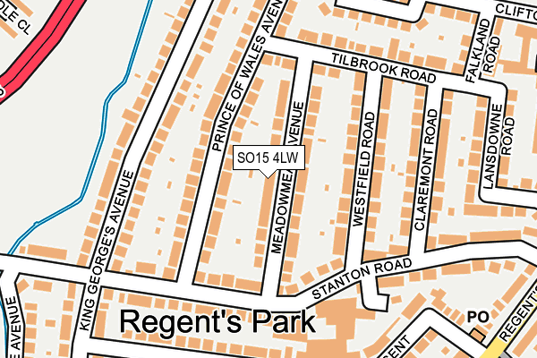 SO15 4LW map - OS OpenMap – Local (Ordnance Survey)