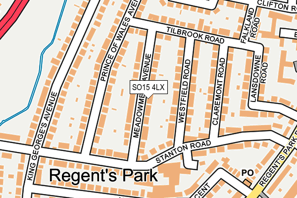 SO15 4LX map - OS OpenMap – Local (Ordnance Survey)