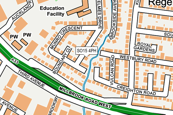 SO15 4PH map - OS OpenMap – Local (Ordnance Survey)