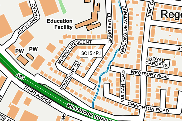 SO15 4PJ map - OS OpenMap – Local (Ordnance Survey)