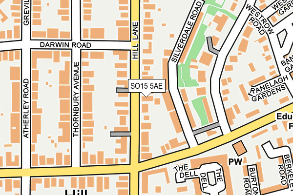 SO15 5AE map - OS OpenMap – Local (Ordnance Survey)