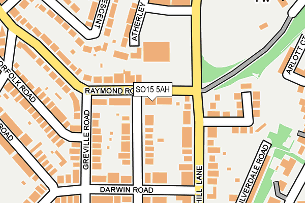 SO15 5AH map - OS OpenMap – Local (Ordnance Survey)