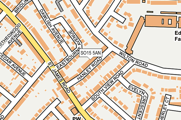 SO15 5AN map - OS OpenMap – Local (Ordnance Survey)