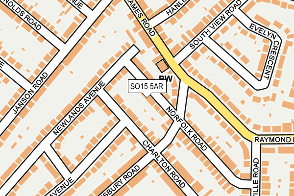 SO15 5AR map - OS OpenMap – Local (Ordnance Survey)