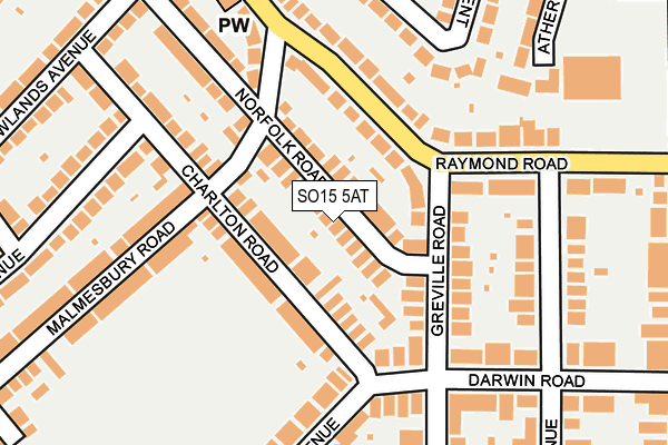 SO15 5AT map - OS OpenMap – Local (Ordnance Survey)