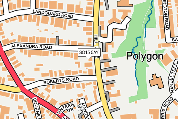 SO15 5AY map - OS OpenMap – Local (Ordnance Survey)