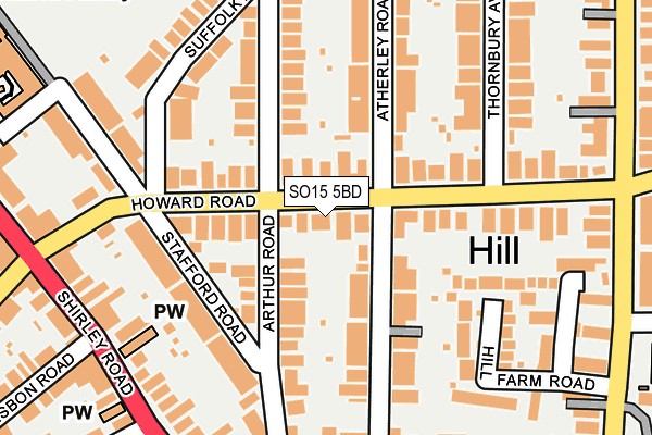 SO15 5BD map - OS OpenMap – Local (Ordnance Survey)