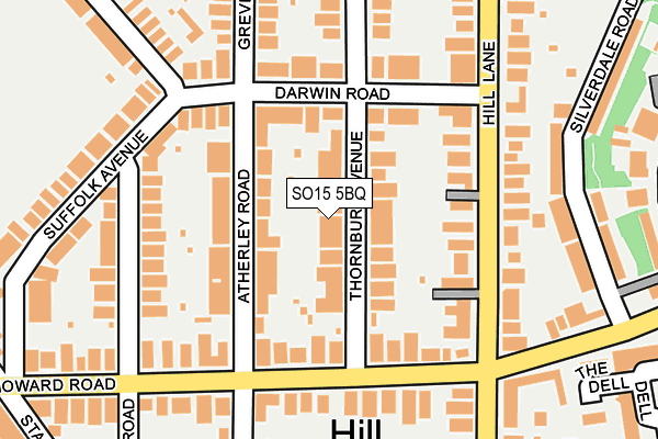 SO15 5BQ map - OS OpenMap – Local (Ordnance Survey)