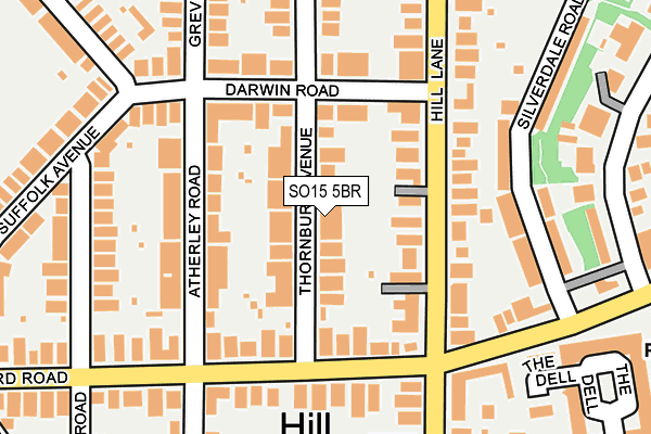 SO15 5BR map - OS OpenMap – Local (Ordnance Survey)