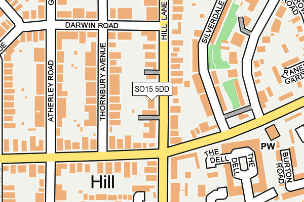SO15 5DD map - OS OpenMap – Local (Ordnance Survey)