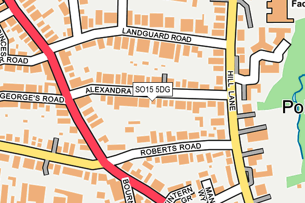 SO15 5DG map - OS OpenMap – Local (Ordnance Survey)