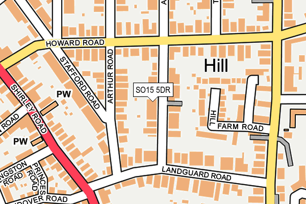 SO15 5DR map - OS OpenMap – Local (Ordnance Survey)