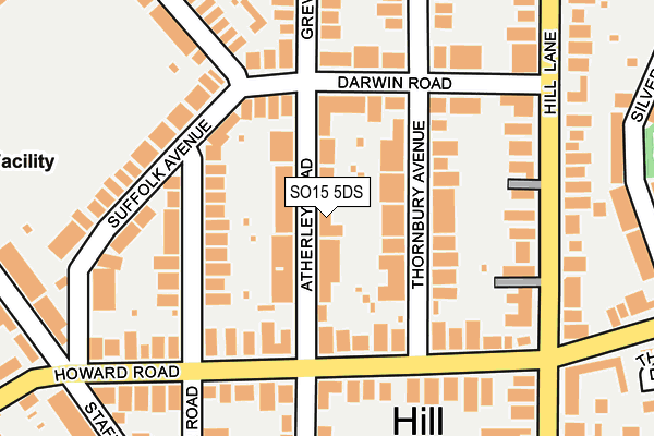 SO15 5DS map - OS OpenMap – Local (Ordnance Survey)