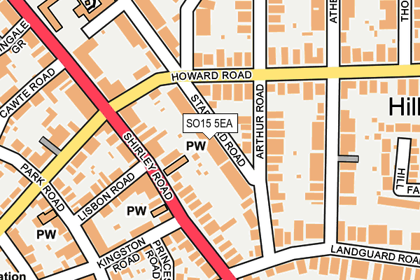 SO15 5EA map - OS OpenMap – Local (Ordnance Survey)