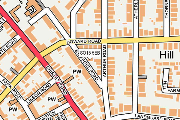 SO15 5EB map - OS OpenMap – Local (Ordnance Survey)